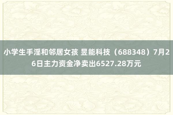 小学生手淫和邻居女孩 昱能科技（688348）7月26日主力资金净卖出6527.28万元