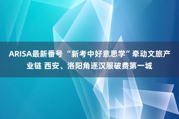 ARISA最新番号 “新考中好意思学”牵动文旅产业链 西安、洛阳角逐汉服破费第一城