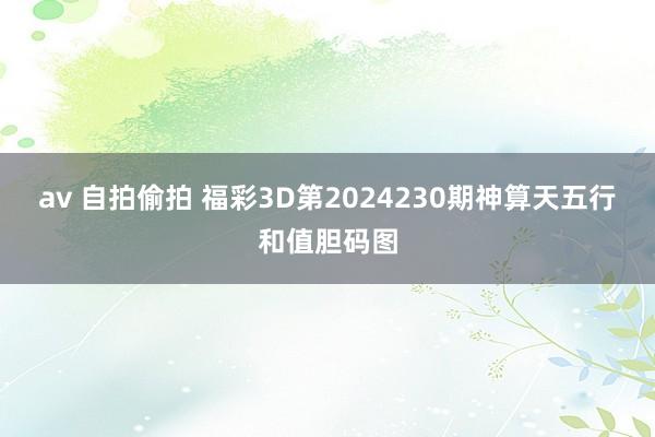 av 自拍偷拍 福彩3D第2024230期神算天五行和值胆码图